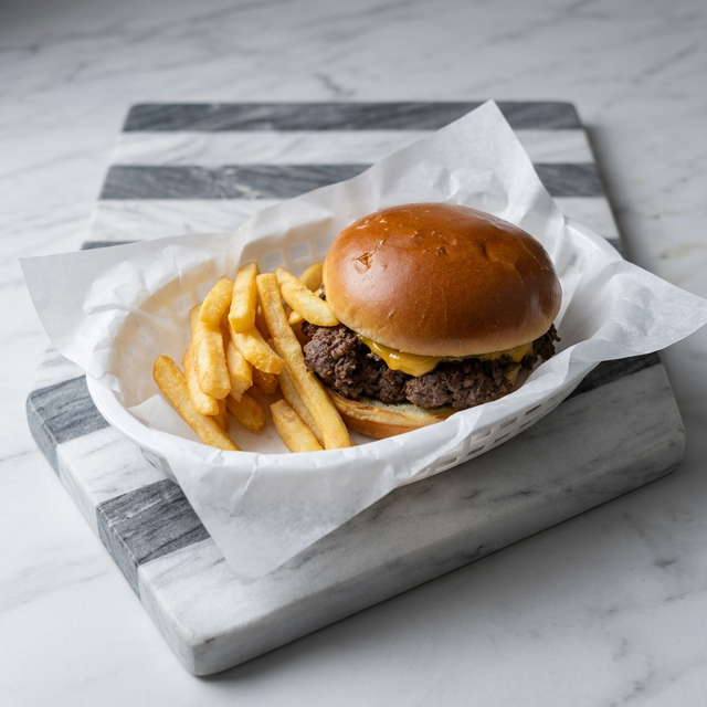 DOUBLE BURGER.
