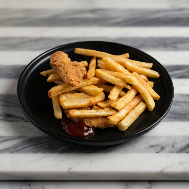 Chicken Tenders with Fries.